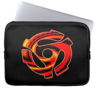 Spider met 45 rpm laptop sleeve