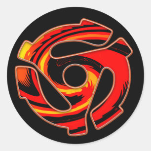 Spider met 45 rpm ronde sticker