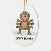 Spider Monkey Keramisch Ornament (Links)