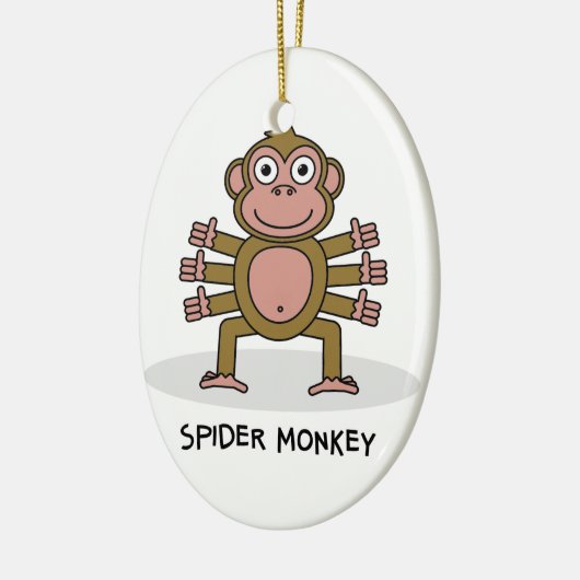 Spider Monkey Keramisch Ornament (Links)