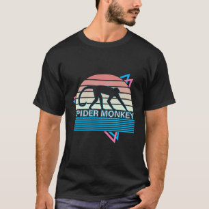 Spider Monkey Retro Bedreigde Aap T-shirt