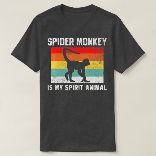 Spider Monkey Retro T-shirt (Design voorkant)
