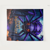 Spider Monster Halloween Achtergrond Wandkleed (Voorkant (horizontaal))