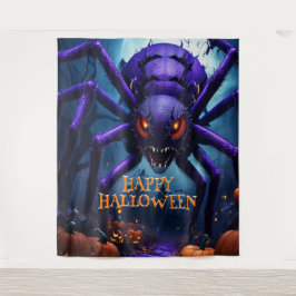 Spider Monster Halloween Achtergrond Wandkleed