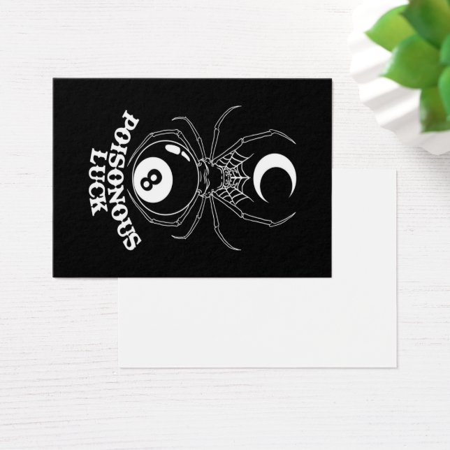 Spider Moon Poisonous Luck Visitekaartje (Bureau)