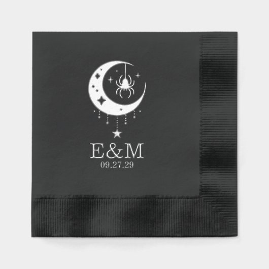Spider Moon Wedding Folie Servetten (Voorkant)