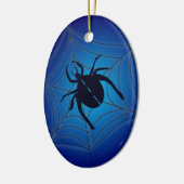 Spider op internet keramisch ornament (Links)