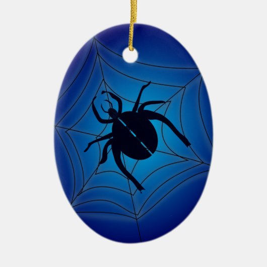 Spider op internet keramisch ornament (Voorkant)