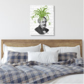 Spider Plant Head Canvas Afdruk (Insitu (Slaapkamer))