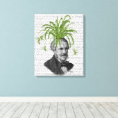 Spider Plant Head Canvas Afdruk (Insitu (Houten vloer))