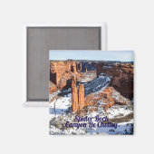 Spider Rock Canyon De Chelley Arizona Magnet (Recto/Verso)