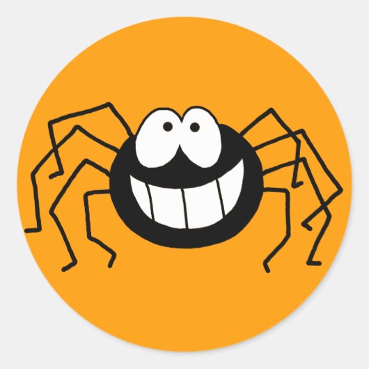 Spider Ronde Sticker (Voorkant)