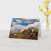 Spider Science-Fiction Collage Kaart (Gele Bloem)