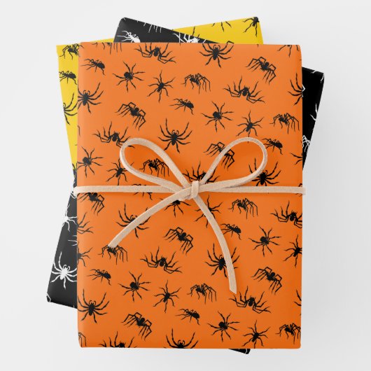 Spider Silhouettes Pattern Inpakpapier Vel (In situ)
