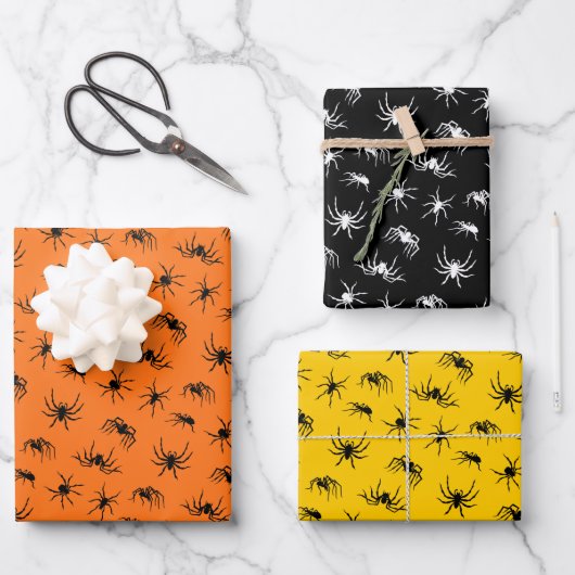 Spider Silhouettes Pattern Inpakpapier Vel (Voorkant)