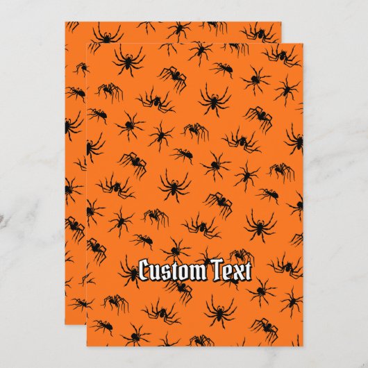 Spider Silhouettes Pattern Kaart (Voorkant / Achterkant)