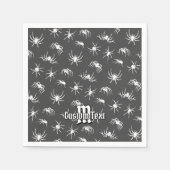 Spider Silhouettes Pattern Napkins Servet (Voorkant)