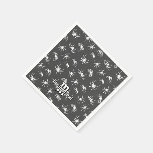 Spider Silhouettes Pattern Napkins Servet (Hoek)