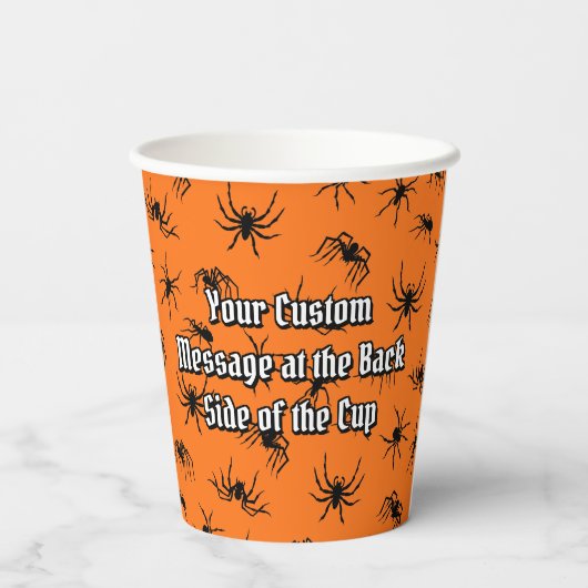 Spider Silhouettes Pattern Papieren Bekers (Achterkant)