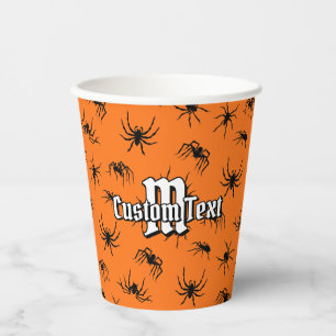 Spider Silhouettes Pattern Papieren Bekers