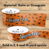 Spider Silhouettes Pattern Satin Ribbon Lint