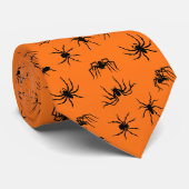 Spider Silhouettes Pattern Stropdas (Opgerold)