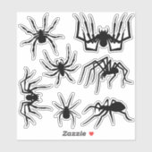 Spider Silhouettes Sticker Set (Vel)