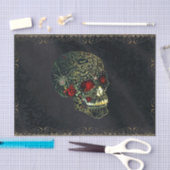 Spider Skull & Rozen Glam Gothic Party Tissuepapier (Craft)