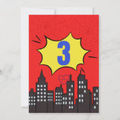 Spider Superhero Comic Birthday Kaart (Achterkant)