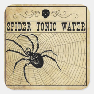 Spider Tonic Water Halloween Sticker