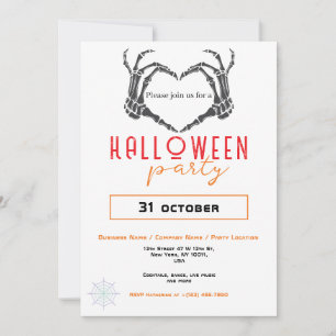 Spider Wave Skeleton Hand Zakelijk Halloween Party Kaart