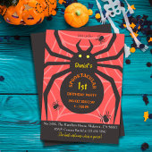 Spider Web 1e Verjaardag Spooky Halloween Party Kaart