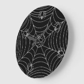 Spider Web Black Grote Klok (Hoek)