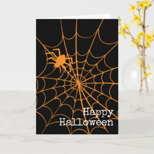 Spider Web Creepy Halloween Wenskaart Kaart