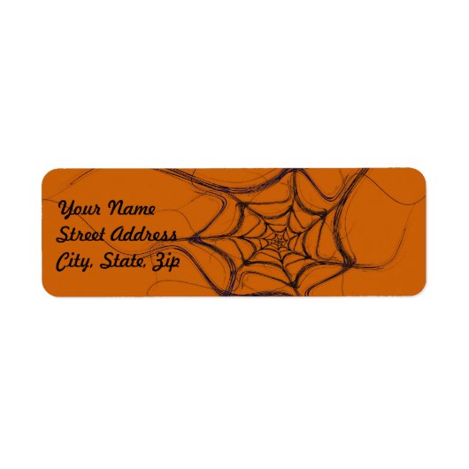 Spider Web Fract Background Return Address Sticker (Voorkant)