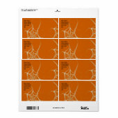 Spider Web Fractal Arrière - plan Étiquette d'expé (Feuille entière)