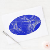Spider Web Fractal Background Oval Sticker (Envelop)
