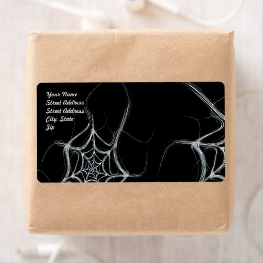 Spider Web Fractal Background Shipping Label (Insitu)