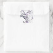 Spider Web Fractal Background Square Sticker (Tas)
