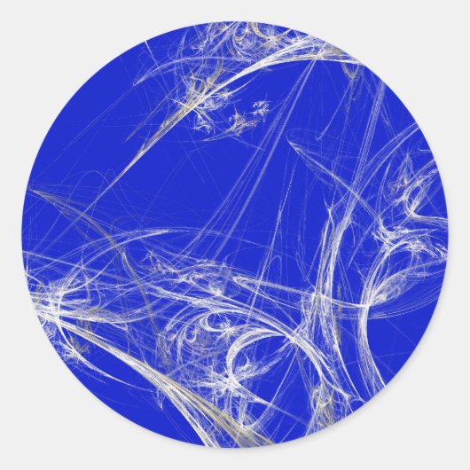 Spider Web Fractal BackgroundRound Sticker (Voorkant)