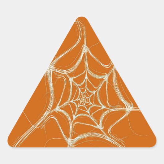 Spider Web Fractal BackgroundTriangle Sticker (Voorkant)