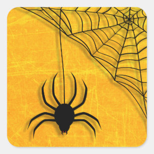 Spider Web Halloween Black en Oranje stickers