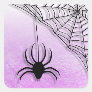 Spider Web Halloween Black en Paarse stickers