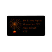 Spider Web Halloween Label (Voorkant)