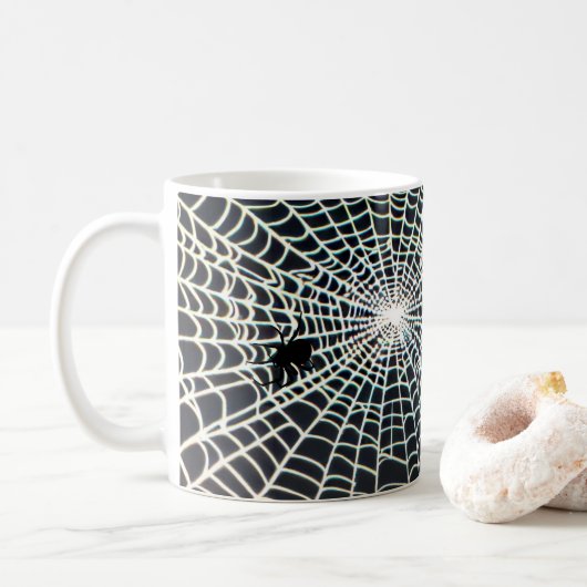 Spider Web Halloween Mok (Met donut)