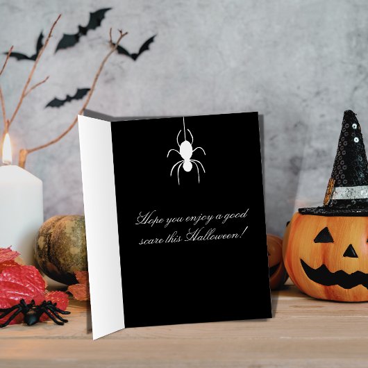 Spider Web Halloween noir blanc carte de vacances