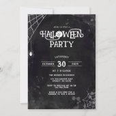 Spider Web Halloween Party Invitation (Devant)