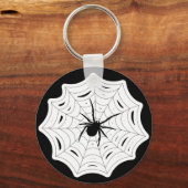 Spider Web Halloween Spooky Creepy Bug Design Sleutelhanger (Voorkant)