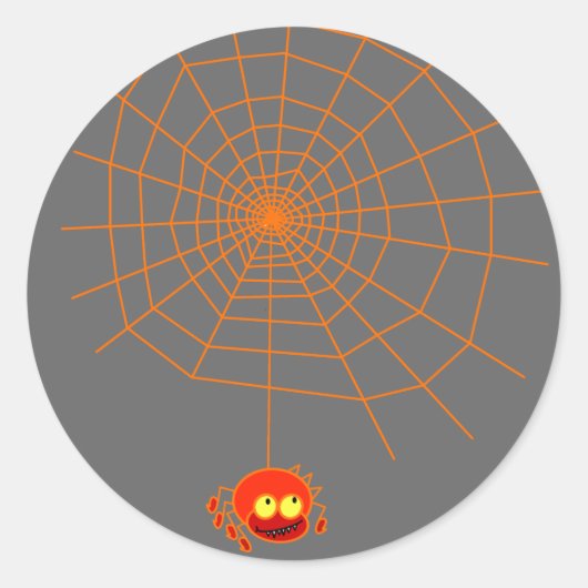Spider Web Halloween Sticker (Voorkant)