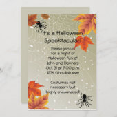 Spider Web Halloween Uitnodiging (Voorkant / Achterkant)